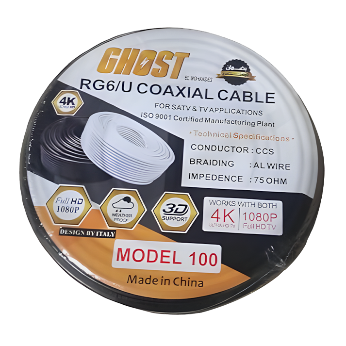 لفه سلك دش شيلد ايطالي 100 يارده 32 شعره اسود جوست ghost