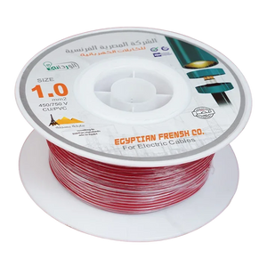 لفة سلك 1 مم برقصة نحاس معزول PVC أحمر 450/750V