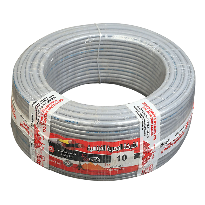 لفة سلك تليفون 10 جوز 20فرده نحاس المصرية الفرنسية