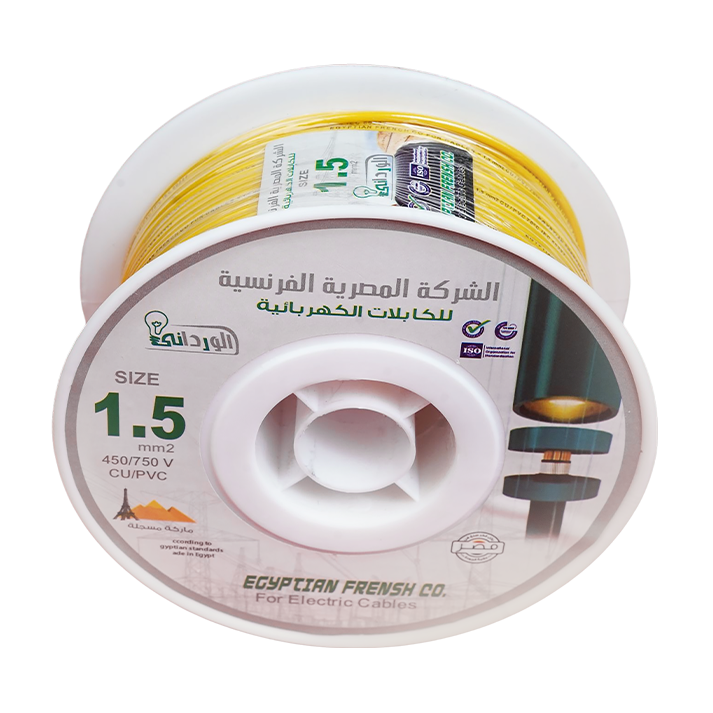 لفة سلك نحاس معزول 1.5 مم المصرية الفرنسية