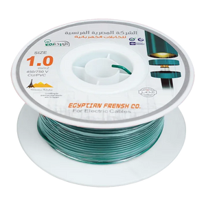 لفة سلك 1 مم برقصة نحاس معزول PVC أخضر 450/750V