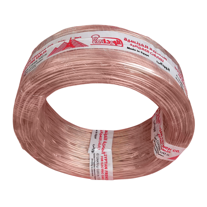 لفة سلك نحاس 1 مم سماعه شفاف المصرية الفرنسية