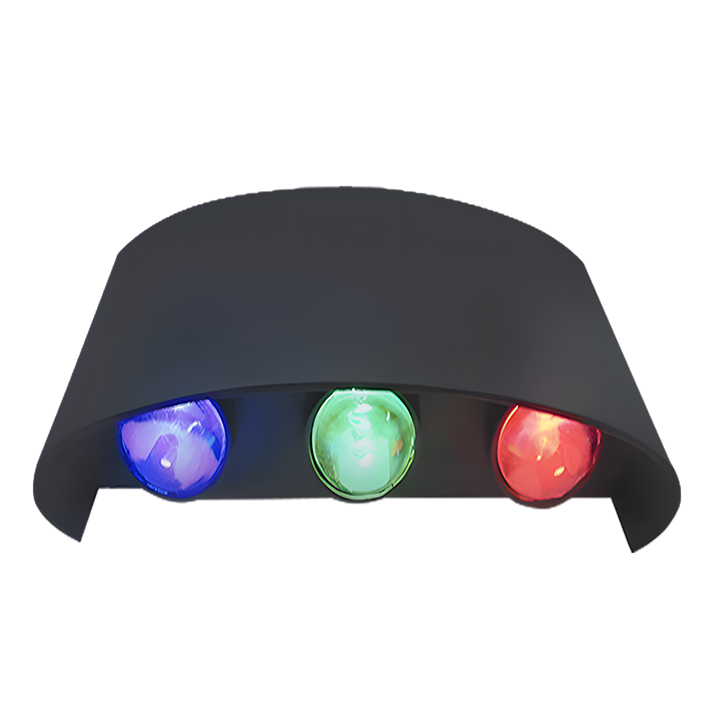 ابليك 3 عدسه اب / داون بلاستيك RGB الوان