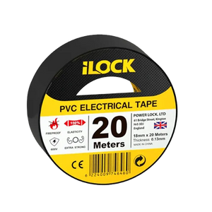 لفة شريط لحام 20 متر PVC بملصق أصفر وواجهة سوداء