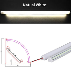 بروفايل ألومنيوم 1.5 سم زاوية مع شريط LED وإضاءة ساطعة