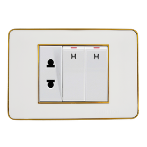 وش بومر ابيض اطار ذهبى شين تك