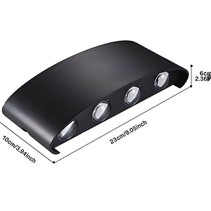 ابليك 4 عدسه اب داون 8وات up-down بلاستيك ورم warm