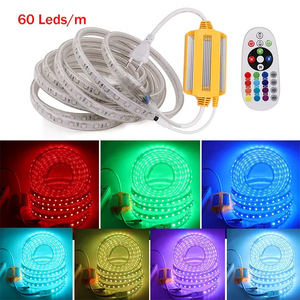 خرطوم ليد RGB وايرلس مع وحدة تحكم، شريط LED مرن (60 ليد/م)