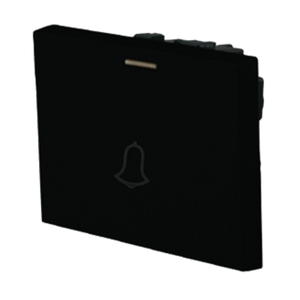 زر جرس عريض ثلاثي اسود شين تك