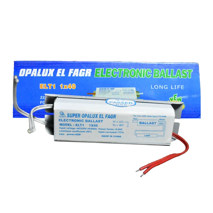 ترنس الكتروني 40 وات مفرد، بالاست ELT1 1x40 مع أسلاك