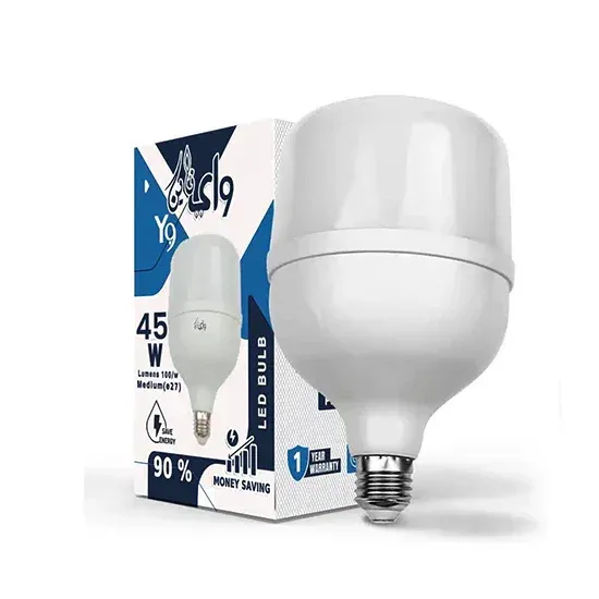 لمبة ليد 45 وات بيضاء بقاعدة لولبية ومصباح LED