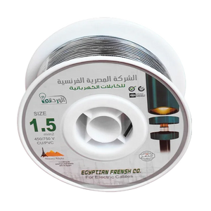 لفة سلك 1.5 مم عزل نحاس PVC فضي على بكرة
