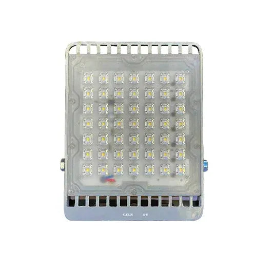 كشاف واجهة LED 50 وات أبيض خارجي، غطاء مربع ومشتت حرارة