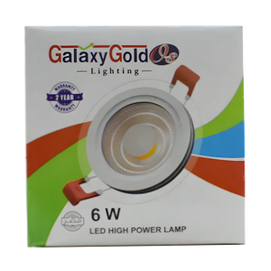 سبوط LED 6 واط زجاجي على علبة GalaxyGold