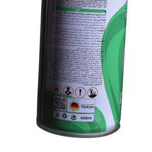 لاصق سريع + سبراي 400 مل: عرض ملصق الخلفية بالأرقام والرموز و"400ml"
