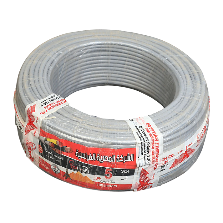 لفة سلك تليفون 5 جوز 10فرده نحاس المصرية الفرنسية