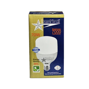 لمبة ليد 70 وات بيضاء مع عبوة WHITE STAR