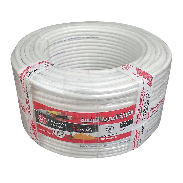 سلك ترمو بلاستيك 7ف1 ملى شعر المصريه الفرنسيه للكابلات
