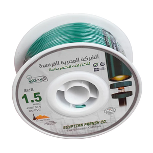 لفة سلك 1.5 مم عزل نحاس PVC أخضر على بكرة
