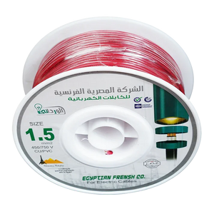 لفة سلك 1.5 مم عزل نحاس PVC أحمر على بكرة