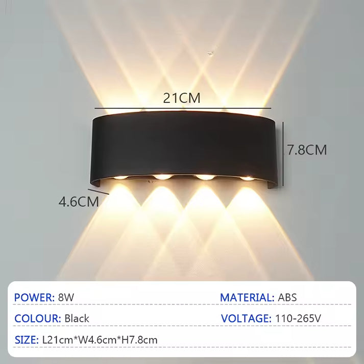 ابليك 4 عدسه اب داون 8وات up-down بلاستيك ورم warm