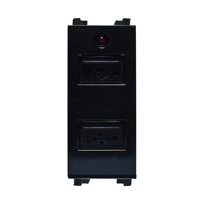 بريزه 2 usb دبل اسود كون نايس konnice