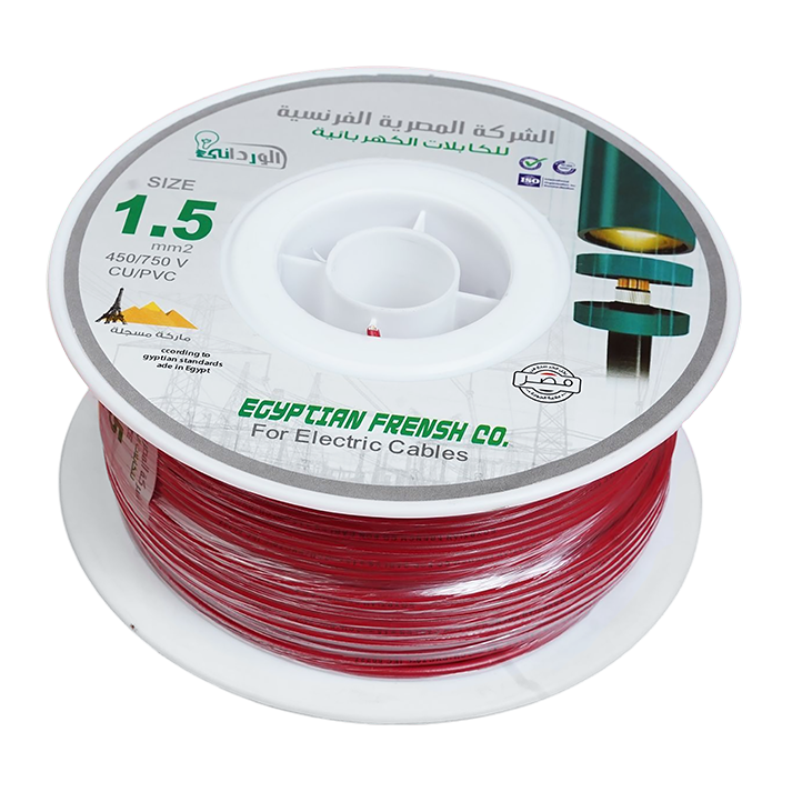 لفة سلك نحاس معزول 1.5 مم المصرية الفرنسية