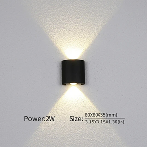 ابليك 2 عدسه اب  داون 2 وات up-down بلاستيك ورم warm