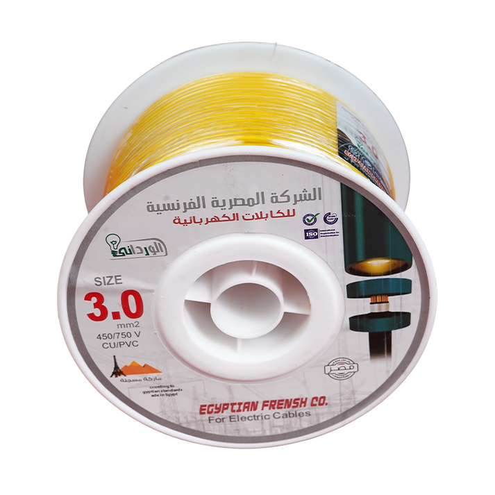 لفة سلك نحاس معزول 3 مم المصرية الفرنسية
