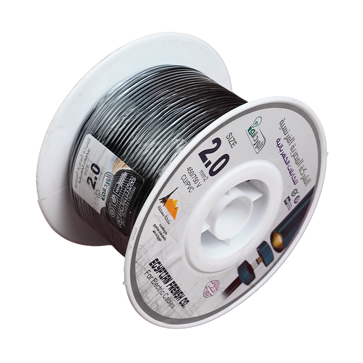 لفة سلك نحاس معزول 2 مم المصرية الفرنسية