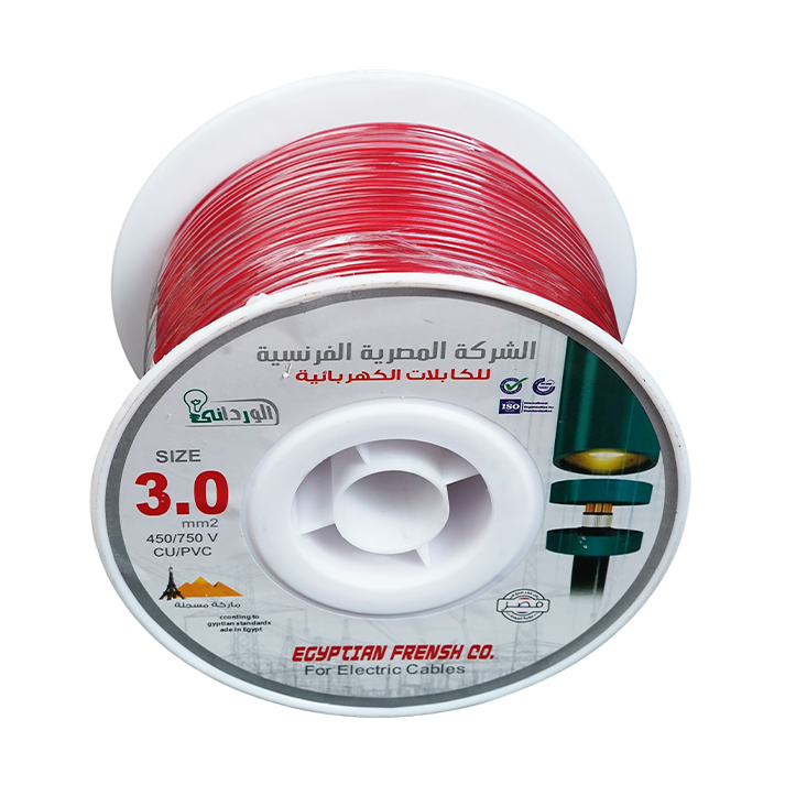 لفة سلك نحاس معزول 3 مم المصرية الفرنسية