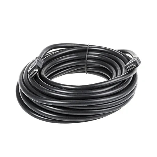 كابل HDMI 15 متر لوكس، ملفوف بسلك أسود ووصلاّت HDMI معدنية
