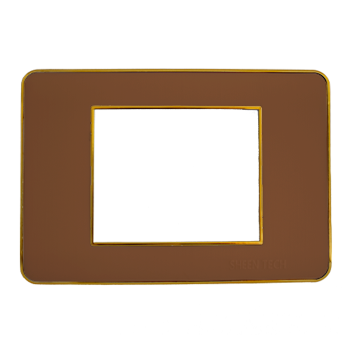 وش بومر بنى اطار ذهبى