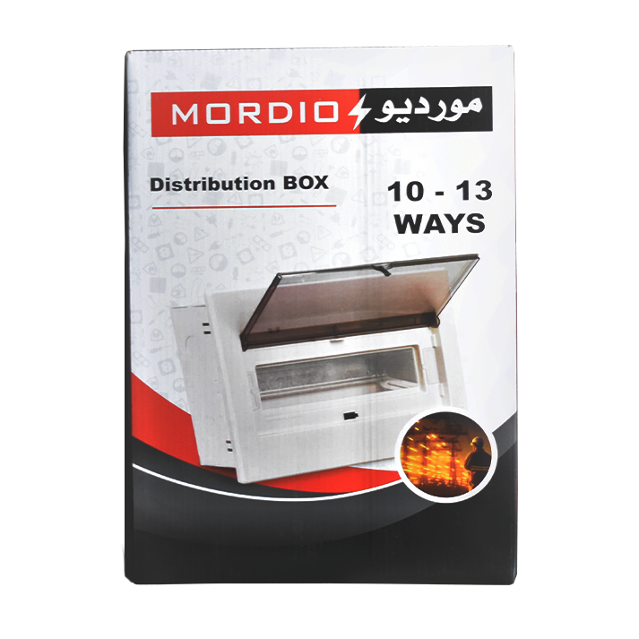 لوحه توزيع 10-13 خط قاعدة معدن ووش بلاستيك مورديو mordio