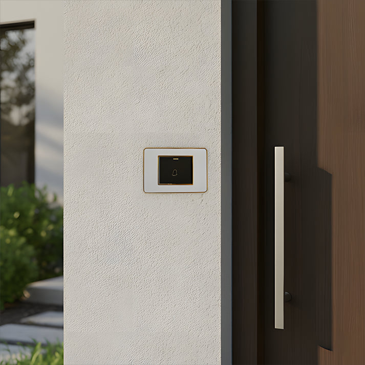 زر جرس عريض ثلاثي اسود شين تك