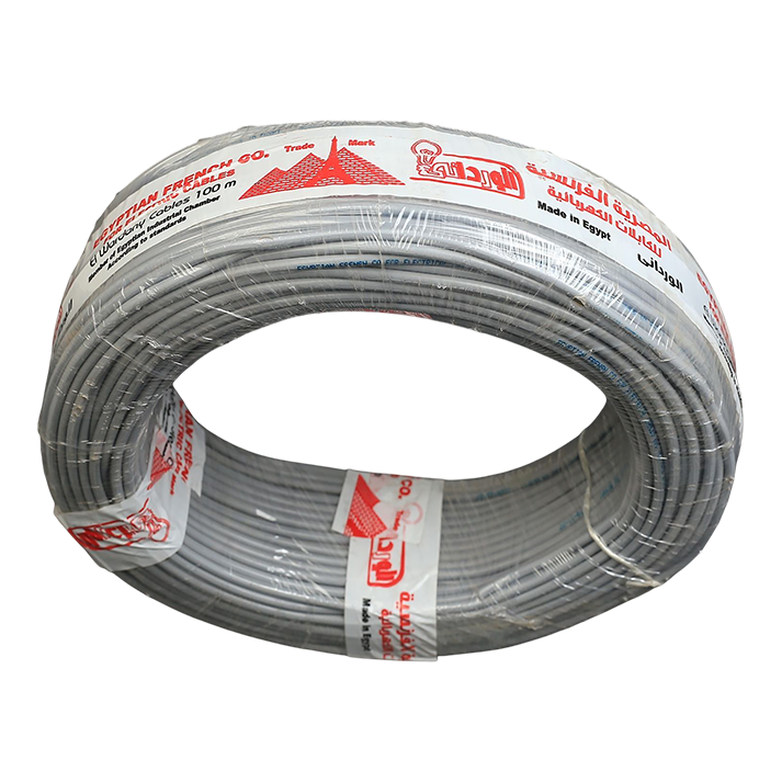 لفة سلك تليفون 2 جوز 4فرده نحاس المصرية الفرنسية
