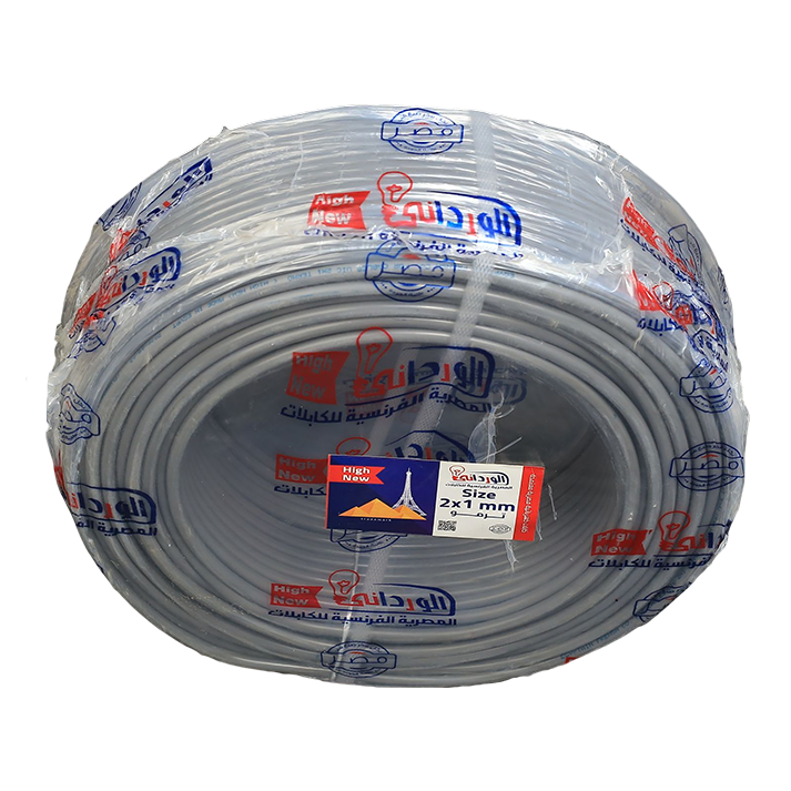 لفة سلك نحاس 2×1 مم ترمو بلاستيك المصرية الفرنسية هاى نيو