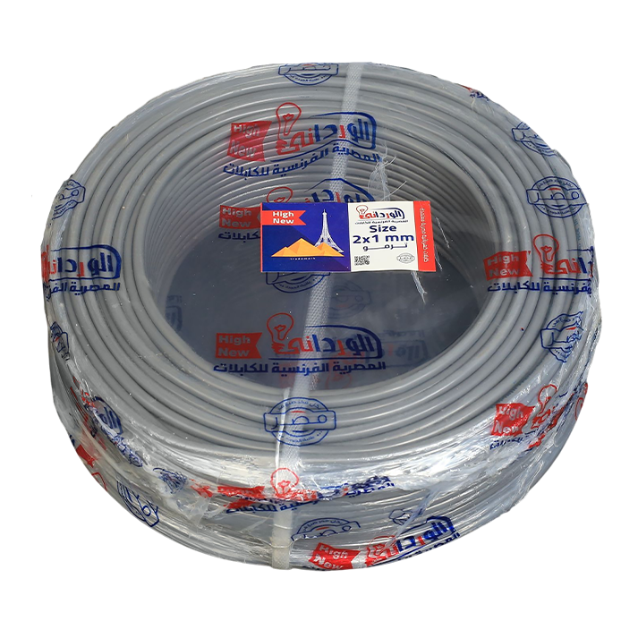 لفة سلك نحاس 2×1 مم ترمو بلاستيك المصرية الفرنسية هاى نيو