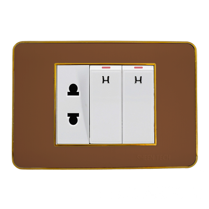 وش بومر بنى اطار ذهبى