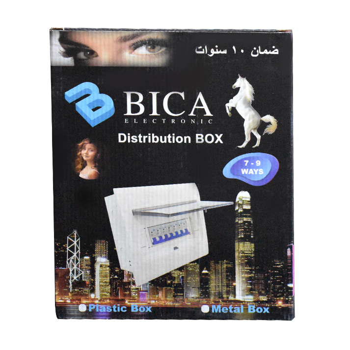 لوحه توزيع 7-9 خط قاعدة معدن ووش بلاستيك بيكا bica