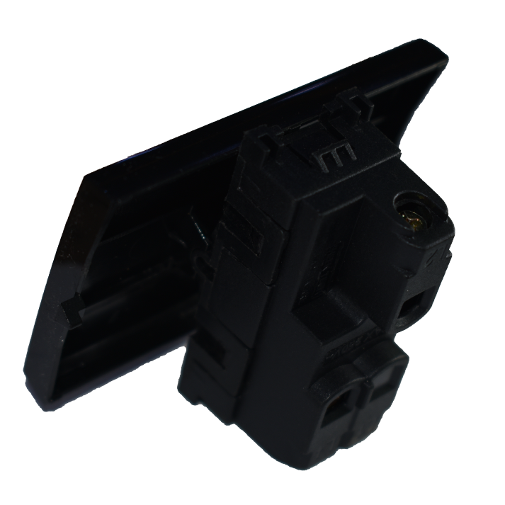 زر جرس عريض ثلاثي اسود شين تك