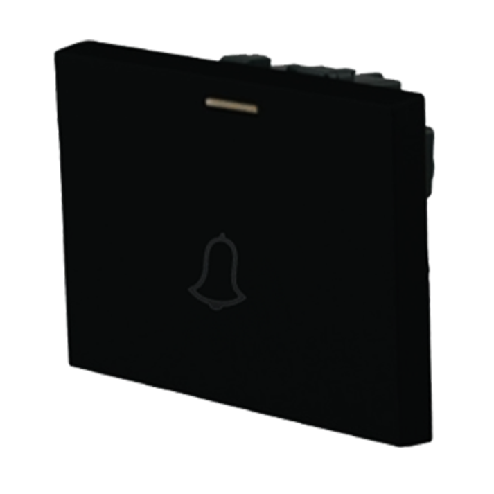 زر جرس عريض ثلاثي اسود شين تك