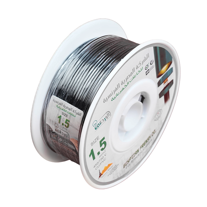 لفة سلك نحاس معزول 1.5 مم المصرية الفرنسية