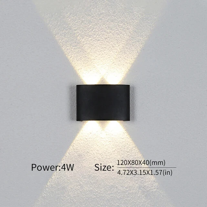 ابليك 2 عدسه اب  داون 4 وات up-down بلاستيك ورم warm