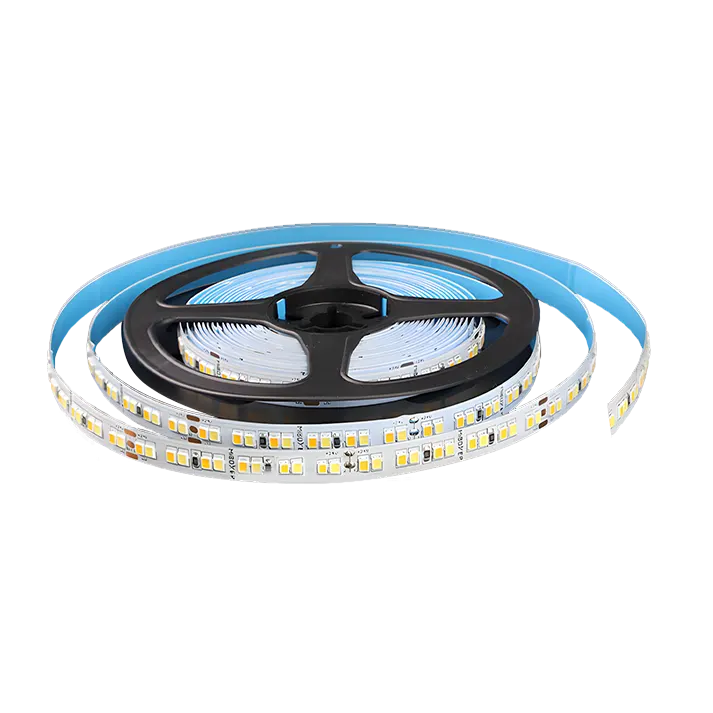 بكرة شريط ليد مرن مع شرائط LED صغيرة محمولة على قاعدة سوداء