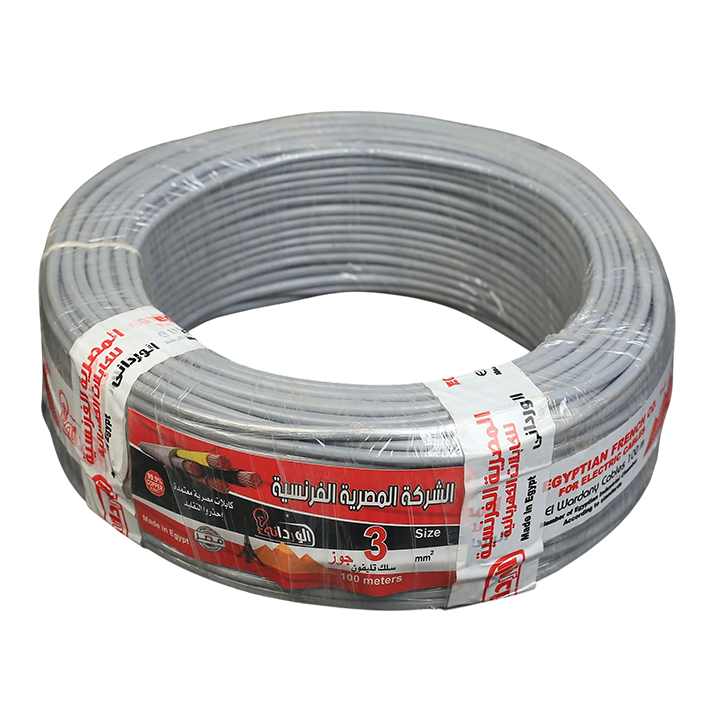 لفة سلك تليفون 3 جوز 6فرده نحاس المصرية الفرنسية