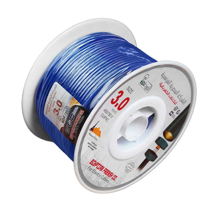 لفة سلك نحاس معزول 3 مم المصرية الفرنسية