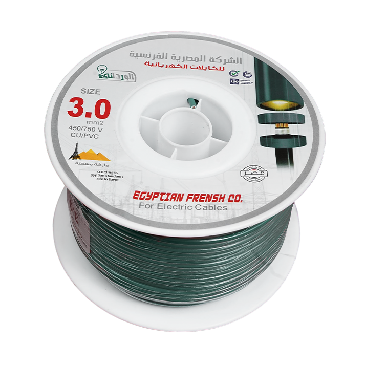 لفة سلك نحاس معزول 3 مم المصرية الفرنسية