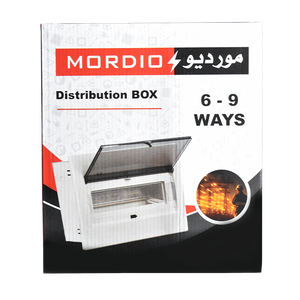 لوحه توزيع 6-9 خط قاعدة معدن ووش بلاستيك مورديو mordio