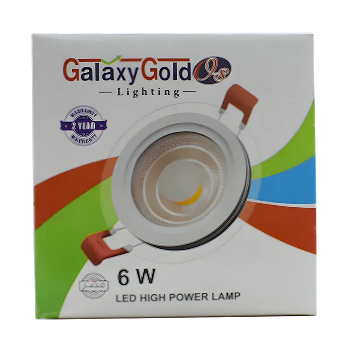 سبوط LED 6 واط زجاجي على علبة GalaxyGold